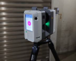 千葉県の原料工場にて原料タンクの【3Dレーザー測定】を実施いたしました。イメージ